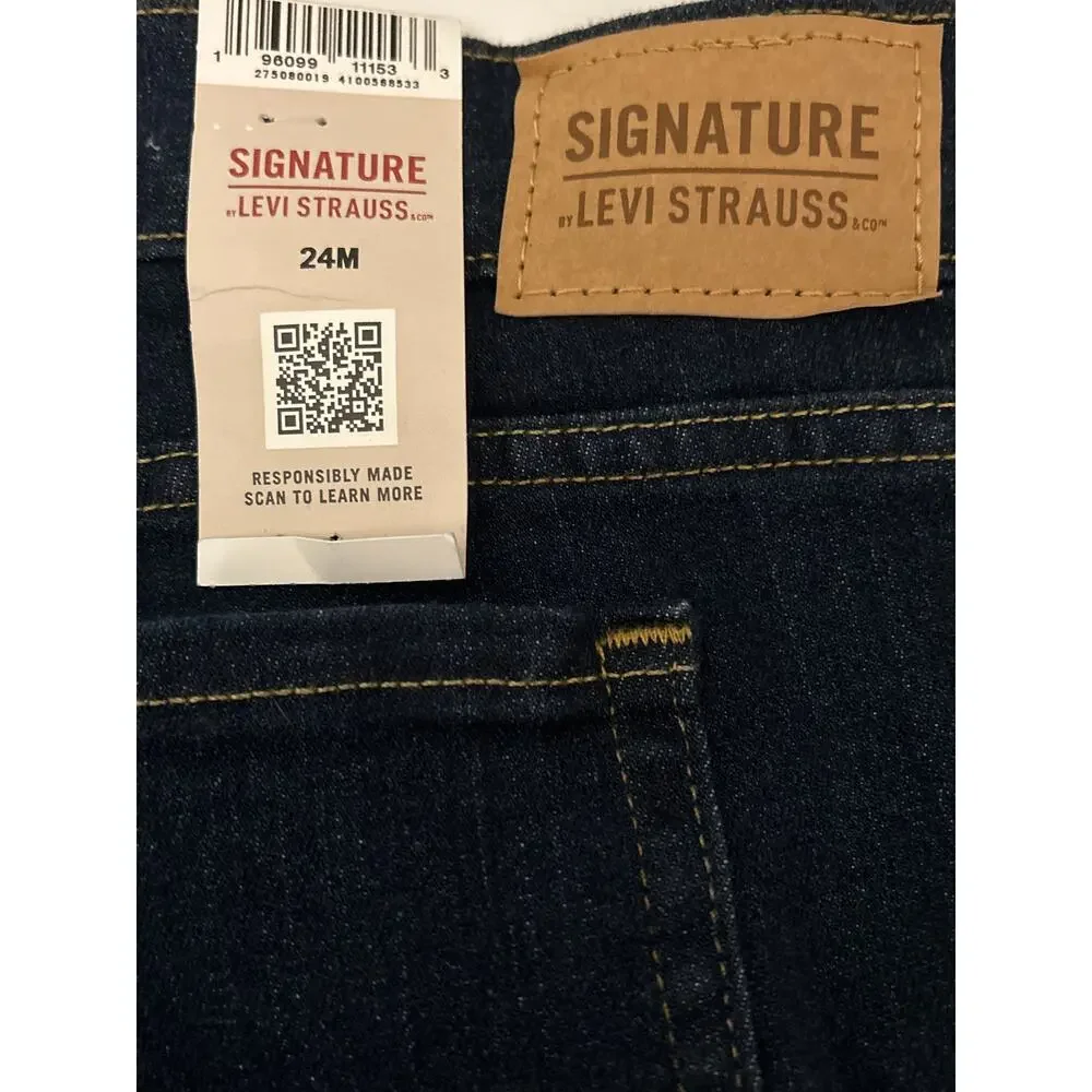 Levi Strauss Women’s Jeans Dark Wash Size 24M Mid-Rise‎ Bootcut NWT